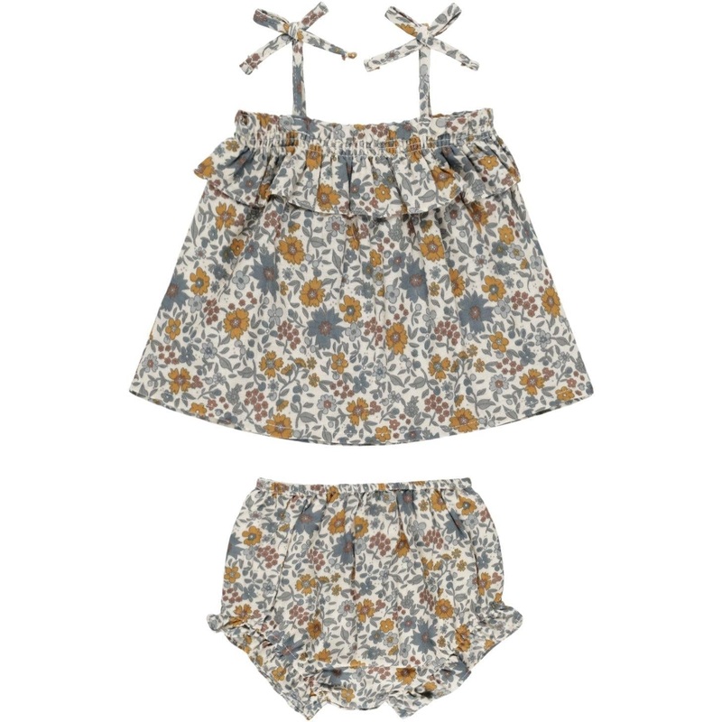 Rylee + Cru Ruffle Tube Top Set || Gardenia