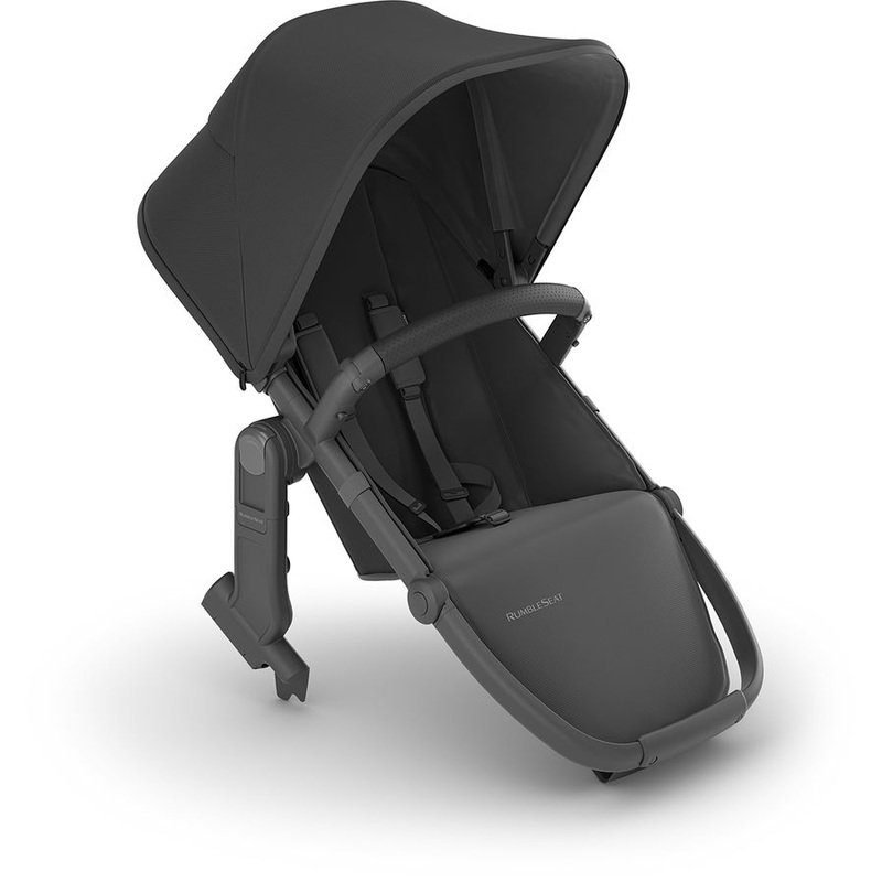 UPPAbaby OPEN BOX RumbleSeat V2+ – Jake (Charcoal / Carbon Frame / Black Leather)