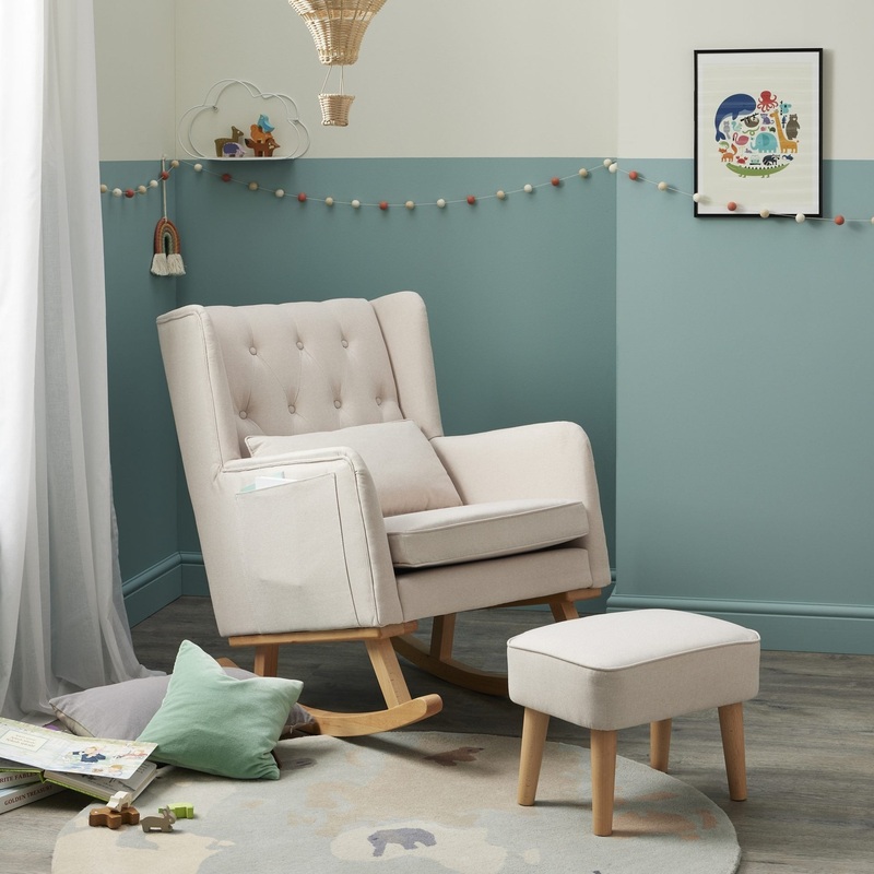 Babymore – Lux Nursing Chair with Footstool