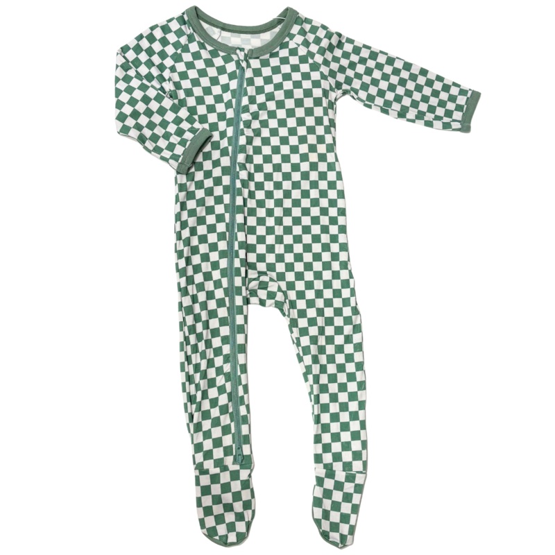 Bestaroo – Bamboo Footie – Green Checkers