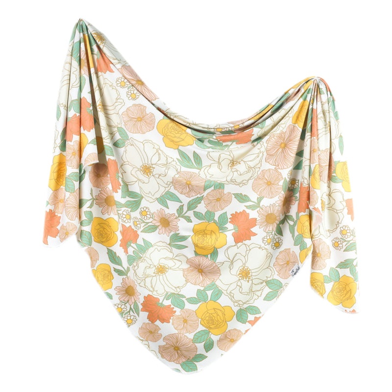 Copper Pearl Knit Swaddle Blanket | Rose