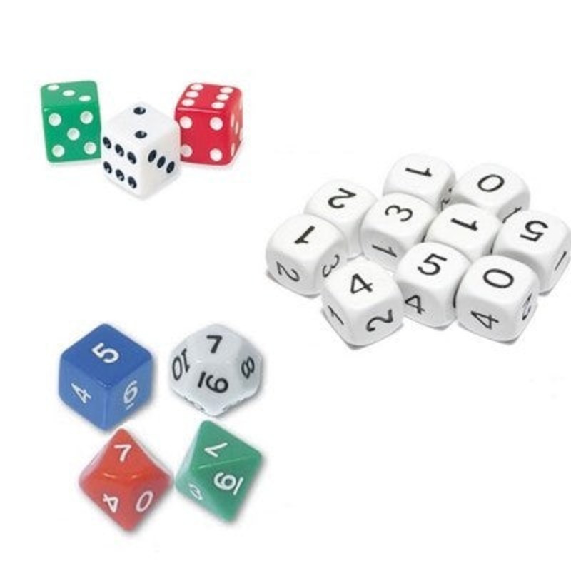 Game Dice – Set of 10 Multicolor game dice