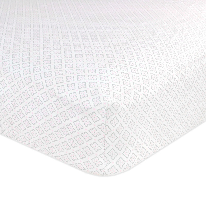Just Born Crib Sheet – Bridgeport Pink