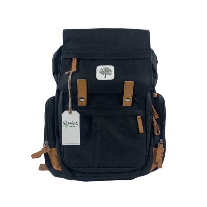Parker Baby Co. Birch Bag Diaper Backpack, Black