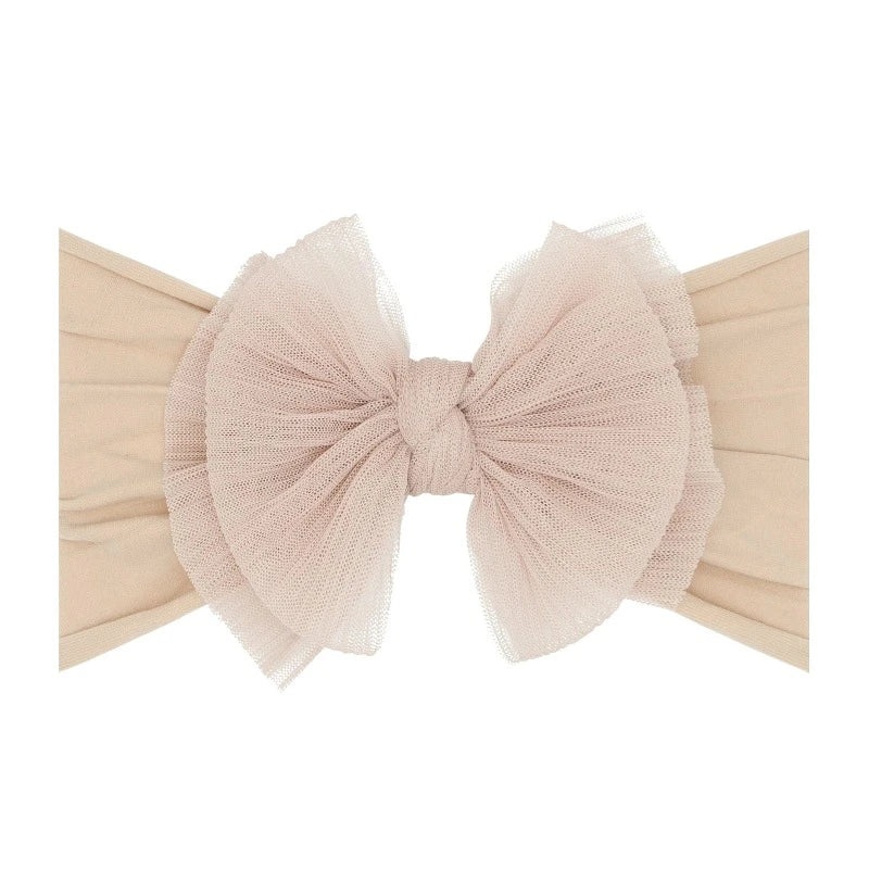 Tulle Fab Bow – Pleated Blush