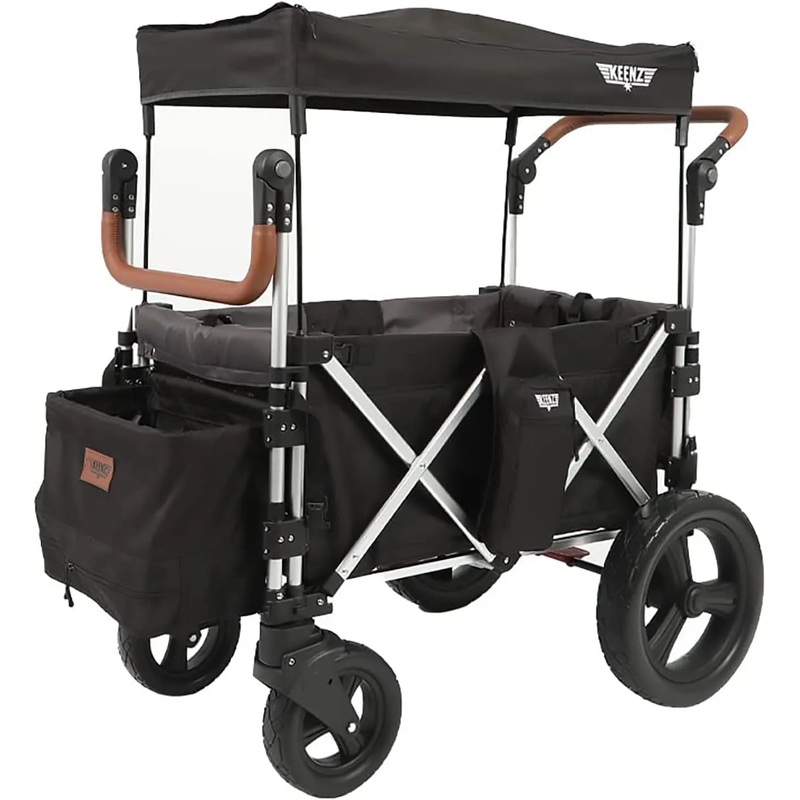 7S 2.0 Stroller Wagon, 2 Passenger – Black