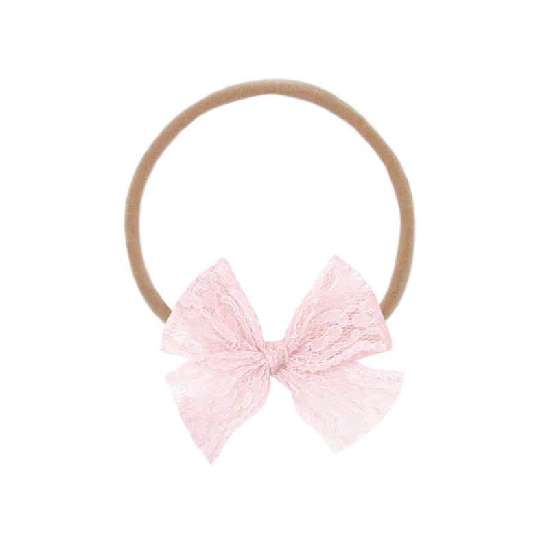 Lace Bow – Candy Pink Headband