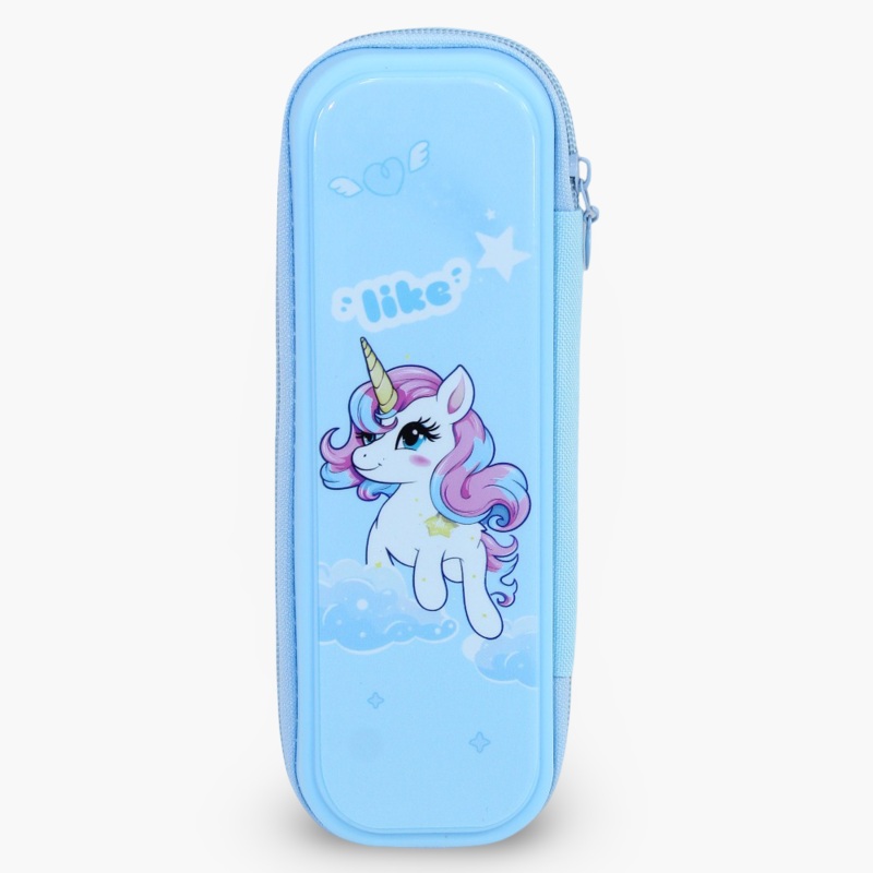Unicorn Pencil Case  Light Blue