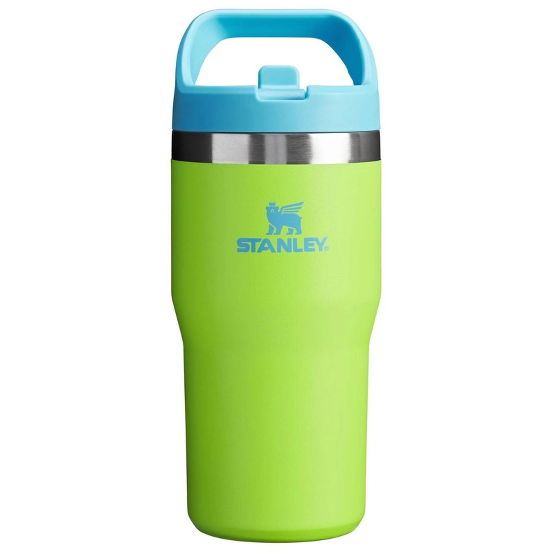 20 oz Stainless Steel Ice Flow Go Flip Straw Tumbler Bright Lime
