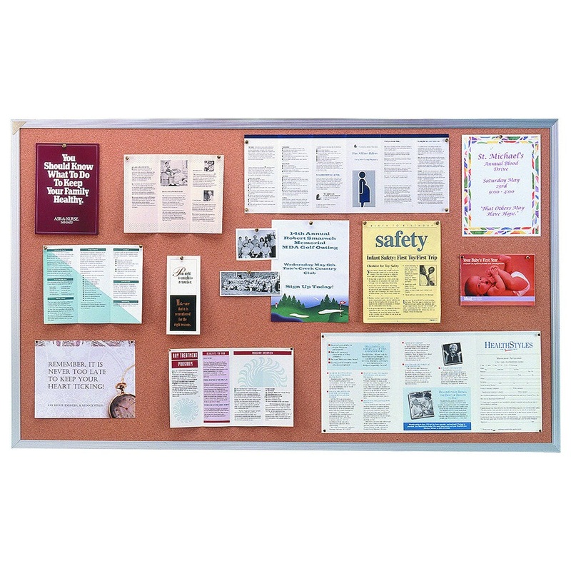 Aluminum Frame Cork Board (24″x 36″)