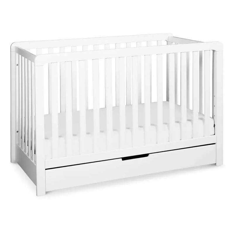 Colby 4-in-1 Convertible Crib with Trundle Drawer – White