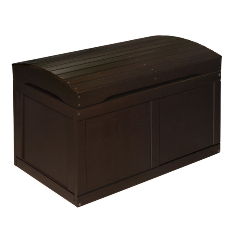 Hardwood Barrel Top Toy Chest – Espresso