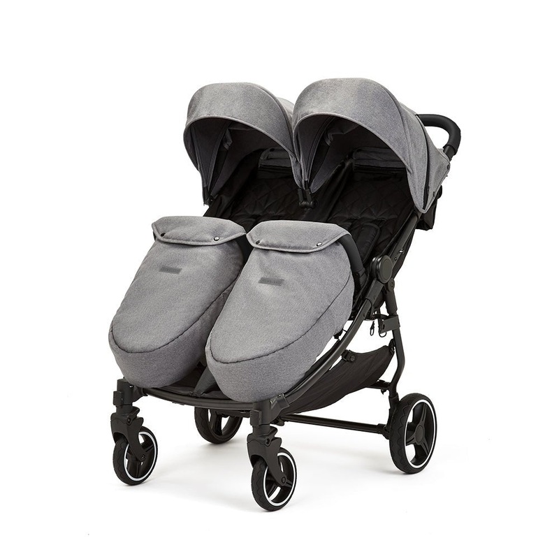 Ickle Bubba Venus MAX Double Stroller –  Space Grey / Black