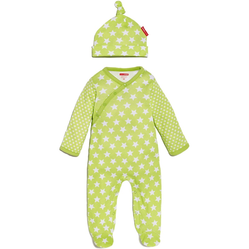 Skip Hop POP Print Footie & Hat Set – Lime (6 Months)