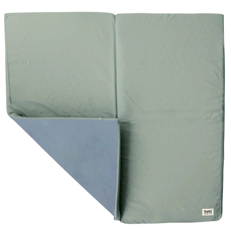 Toki Kids Mega Padded Play Mat 55″ x 55″, Sage + Breeze