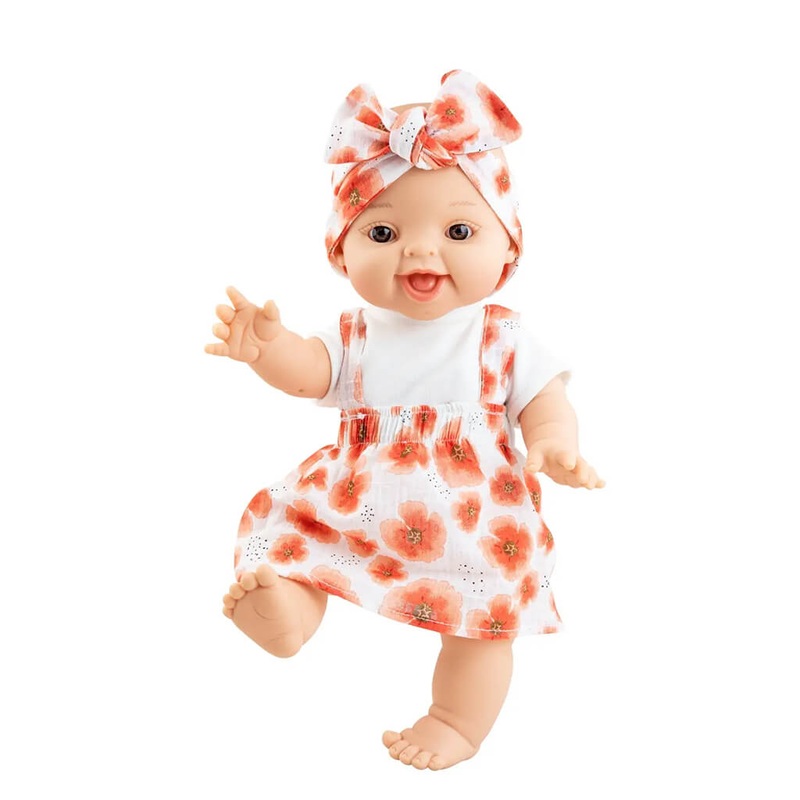 Baby Gordis Leire with Floral Overalls