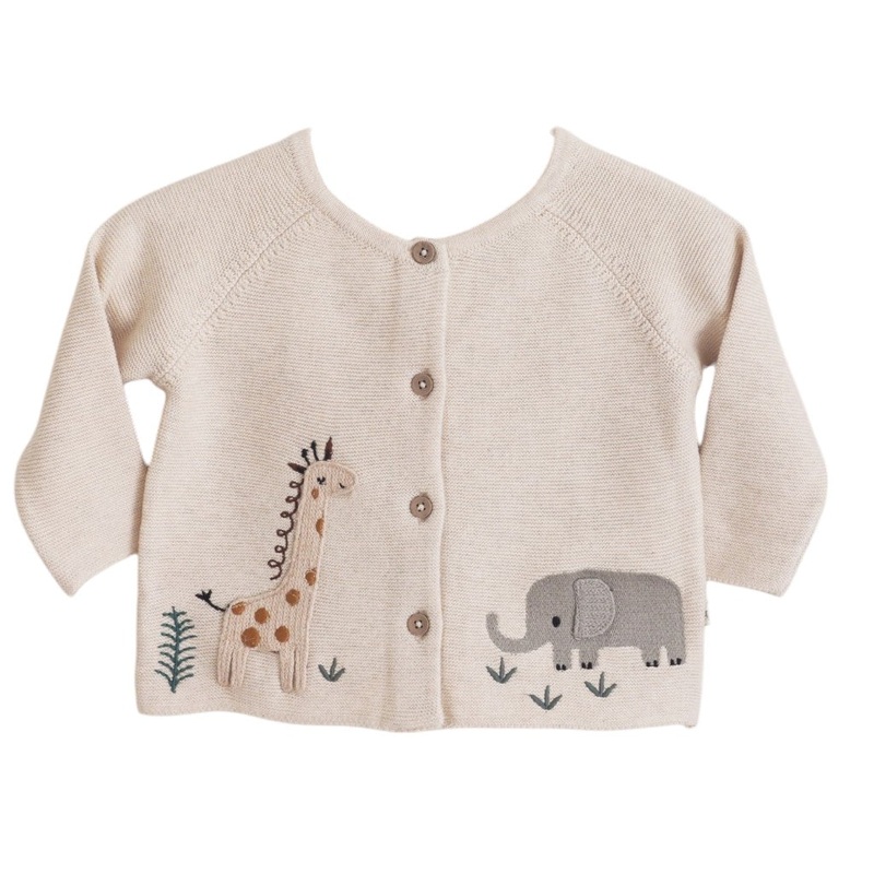 Cardigan Sweater Animal Safari