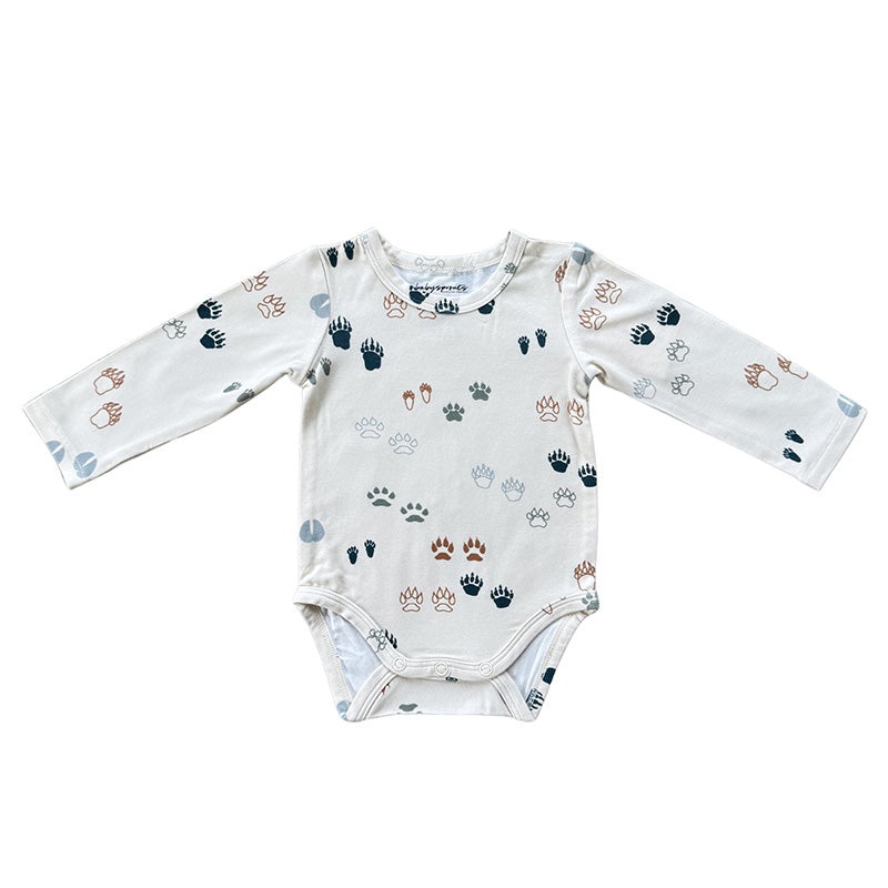 Long Sleeve Bodysuit – Footprints