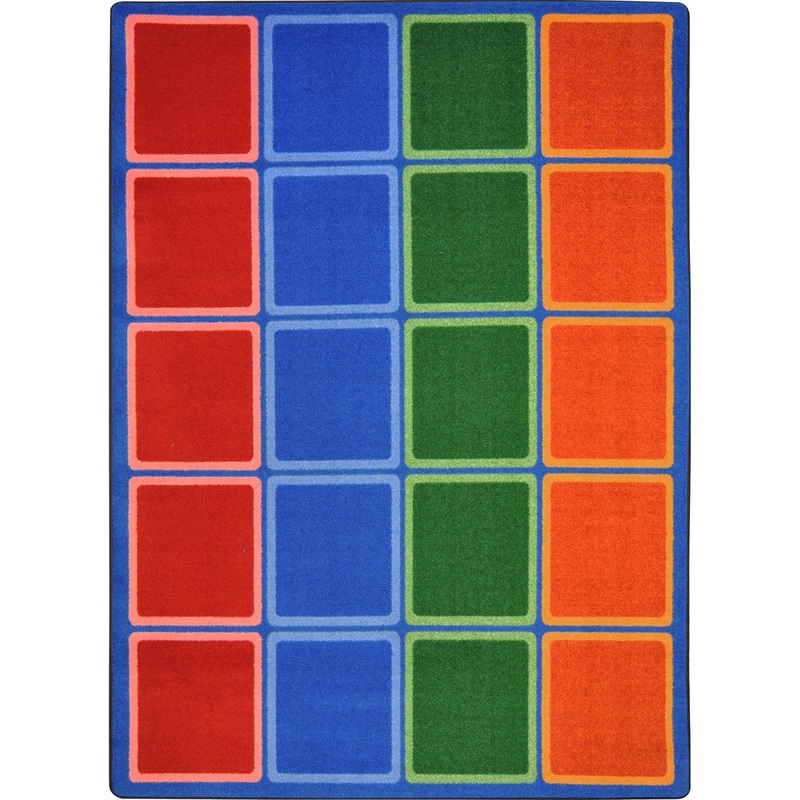 Blocks Abound 5’4″ x 7’8″ area rug in color Primary
