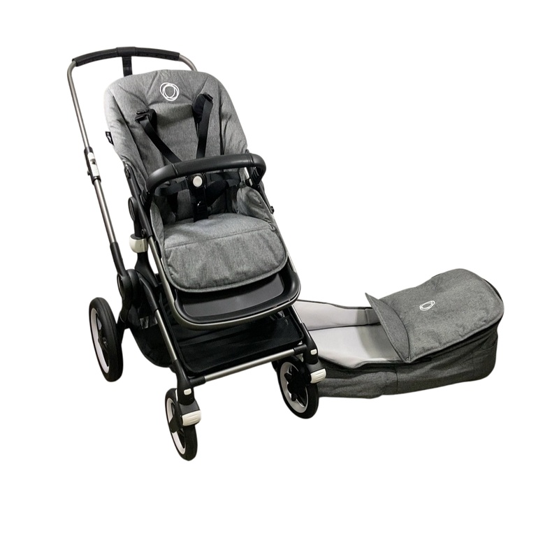 Bugaboo Fox 3 Stroller, 2021, Graphite, Grey Melange, No Canopy
