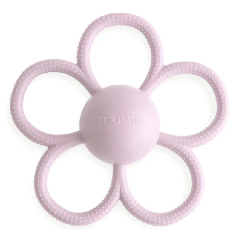 Daisy Rattle Teether – Lilac
