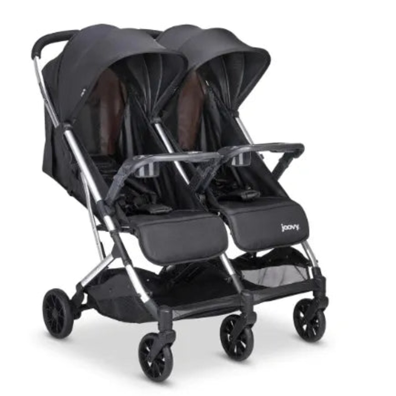 KooperX2 Lightweight Compact Fold Double Stroller – Black