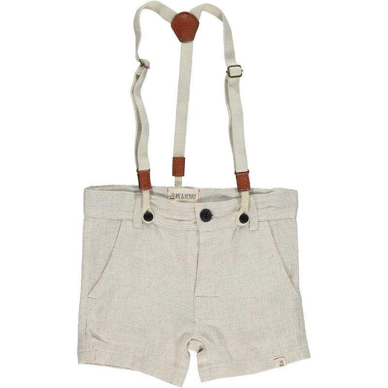 Me & Henry Captain | Cream Shorts With Removable Suspenders