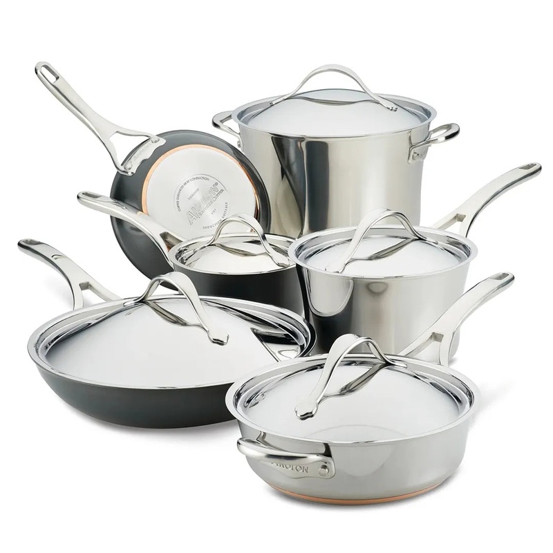 11-Piece Mixed Metals Cookware Set