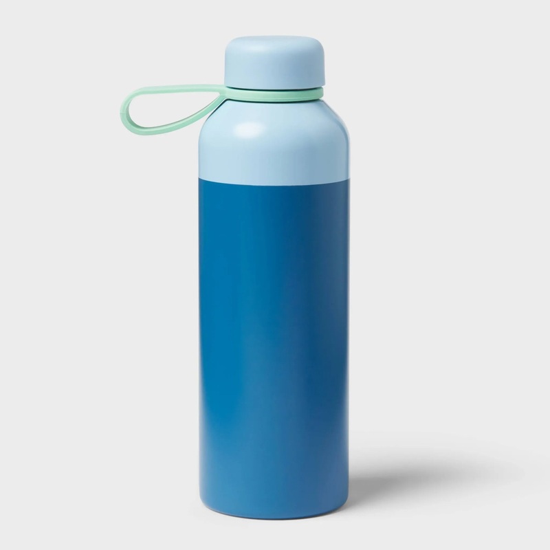21oz Colorblock Water Bottle Blue