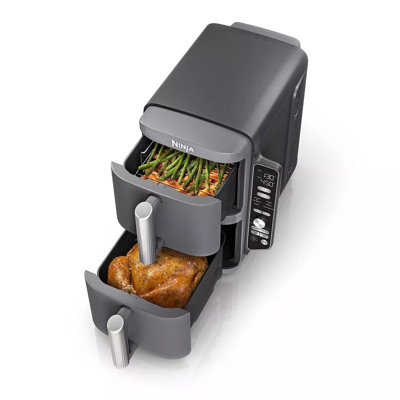 DoubleStack XL 10 QT, 6-in-1, 2-Basket Air Fryer, Space Saving Design SL401