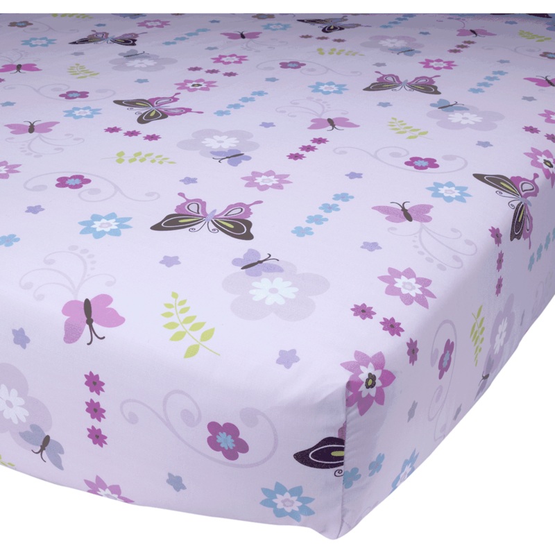 Lambs & Ivy Butterfly Lane Crib Sheet