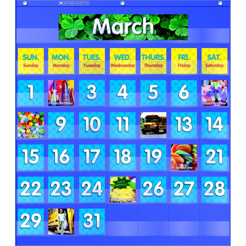 Monthly Calendar Pocket Chart