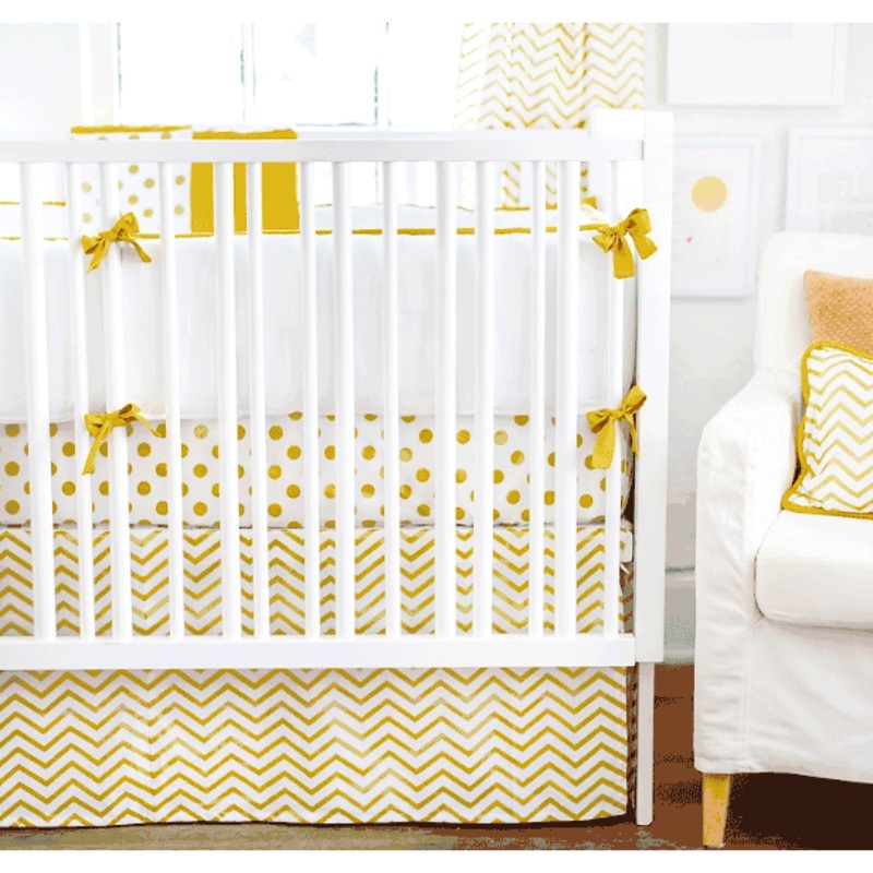 New Arrivals Gold Rush 4 Piece Crib Bedding Set