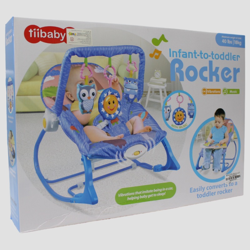 TIiBaby Baby Rocking Chair with Play Mat  Babyblue