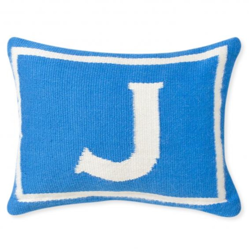 Jonathan Adler Junior Letter J Pillow in Blue