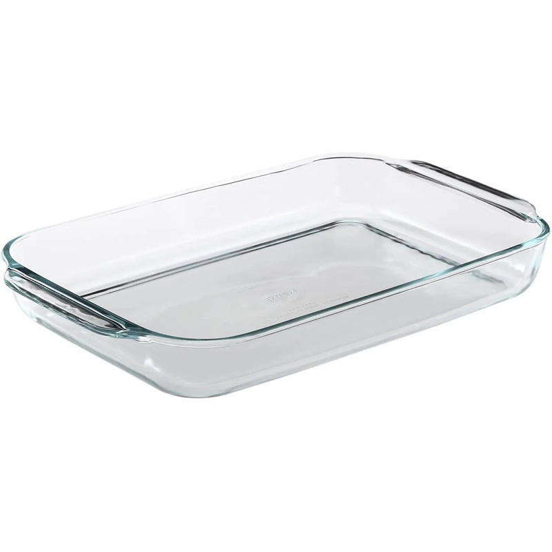 Pyrex 6001040 Oblong Glass Baking Dish, 4 Qt