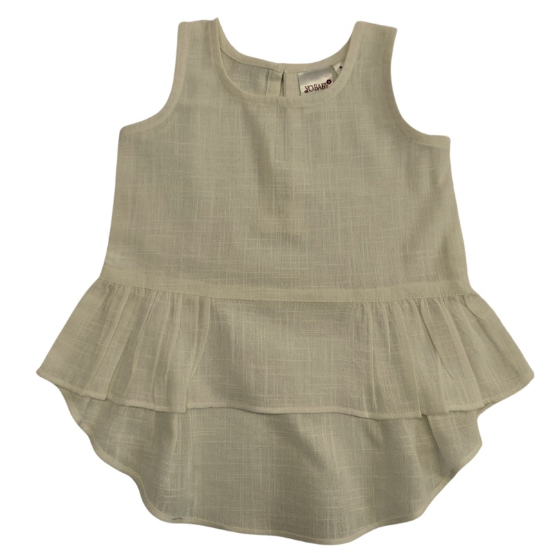 Yo Baby – Ruffle High Low Top – Taupe