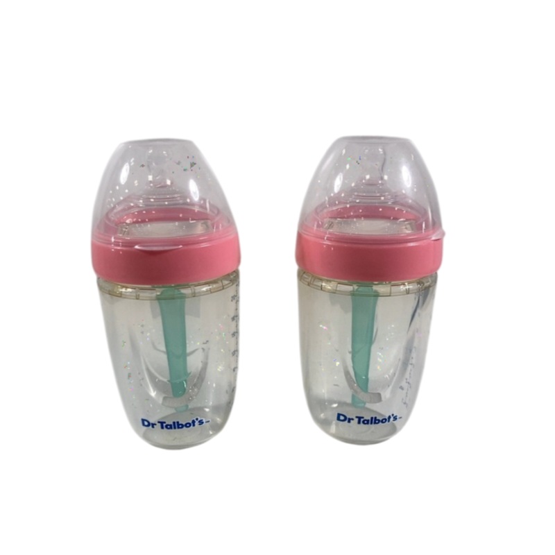 Dr. Talbots Squeezy Silicone Anti-Colic Bottle 2 Pack, Pink, 8 oz