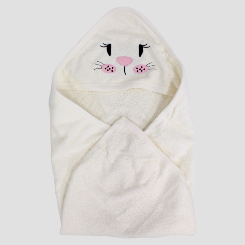 Off-White Bunny Face Baby Hooded Towel