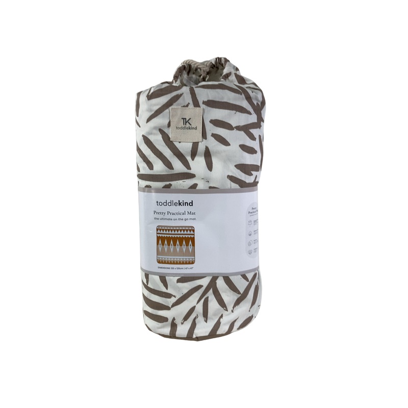 Toddlekind Pretty Practical Mat, Leaves/Tan