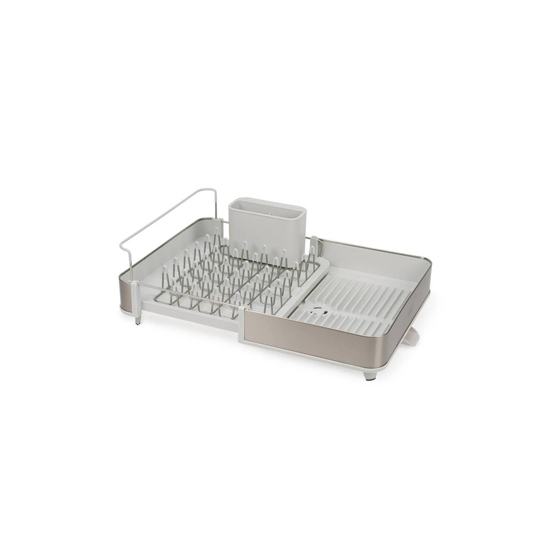 6.25″ Extend Steel Expand Dish Rack Stone White