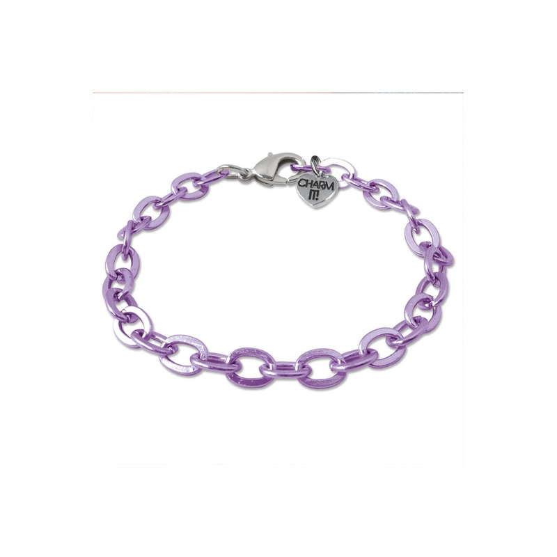 Charm It Purple Chain Bracelet
