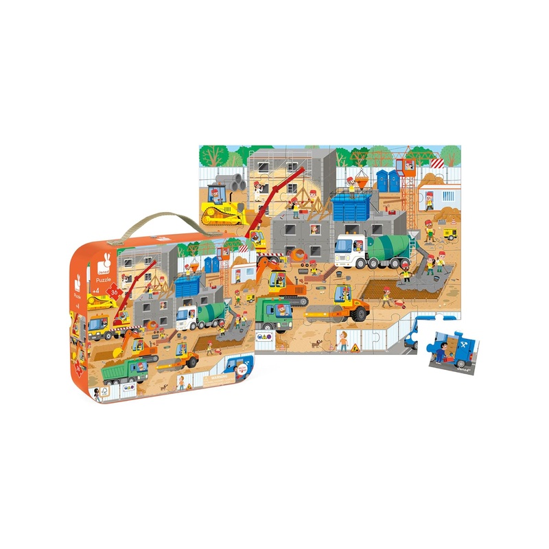 Janod Construction Site 36 Piece Puzzle