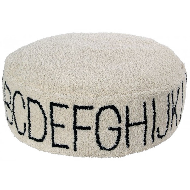 Lorena Canals Pouffe – ABC Natural Black