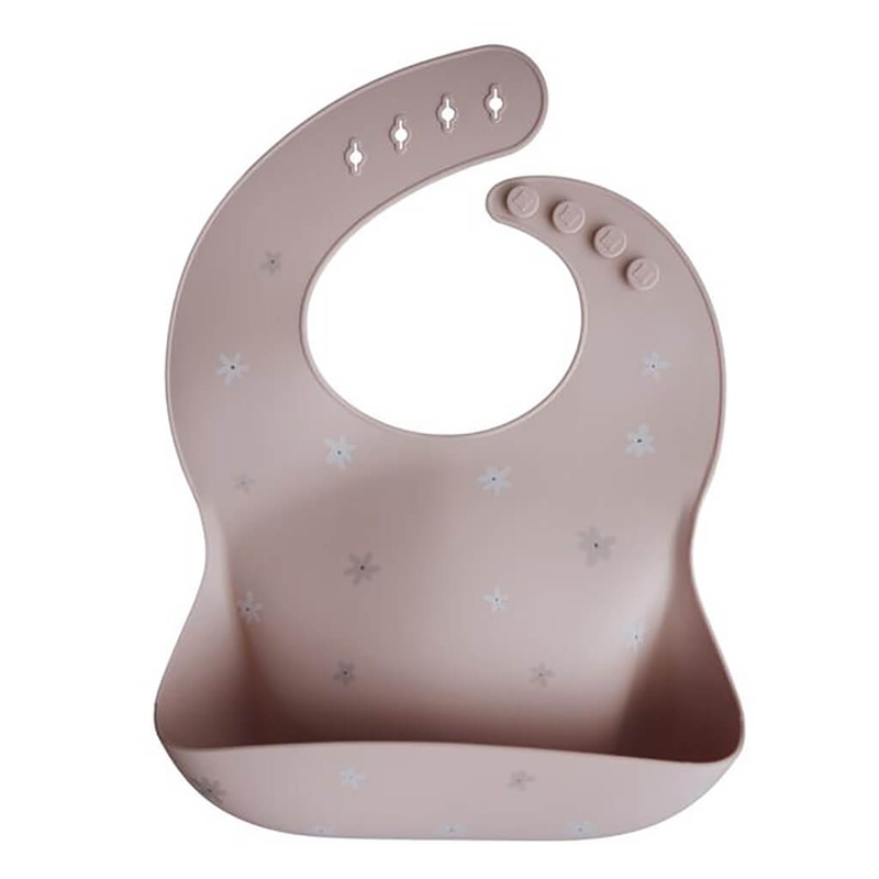 Mushie Silicone Baby Bib Daisy