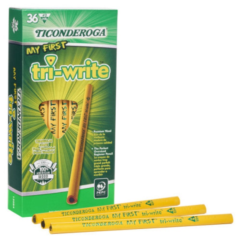 My 1st Tri-Write Pencils, 13/32″ Primary Triangular, No Eraser, Pack of 36