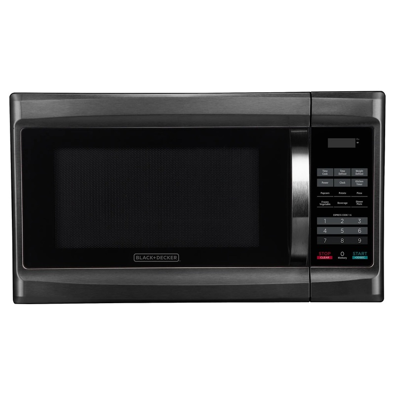 1.3 Cu Ft 1000 Watt Microwave Oven – Black Stainless Steel