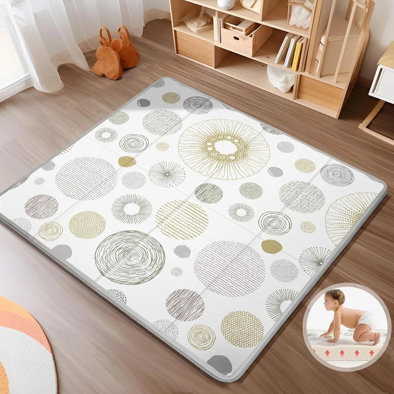 Foldable Baby Play Mat 50 x 50 x 0.4 Inch – Circle