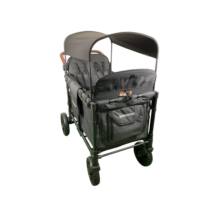 Wonderfold W4 Luxe Quad Stroller Wagon, 2024, Volcanic Black