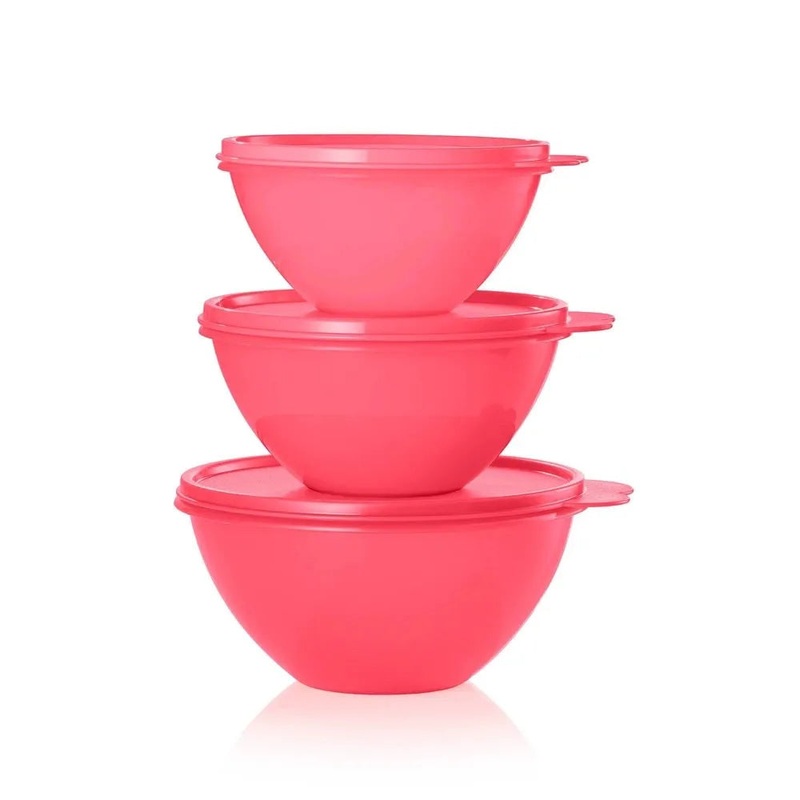 6pc (set of 3) Wonderlier Bowl Food Storage Set Pink